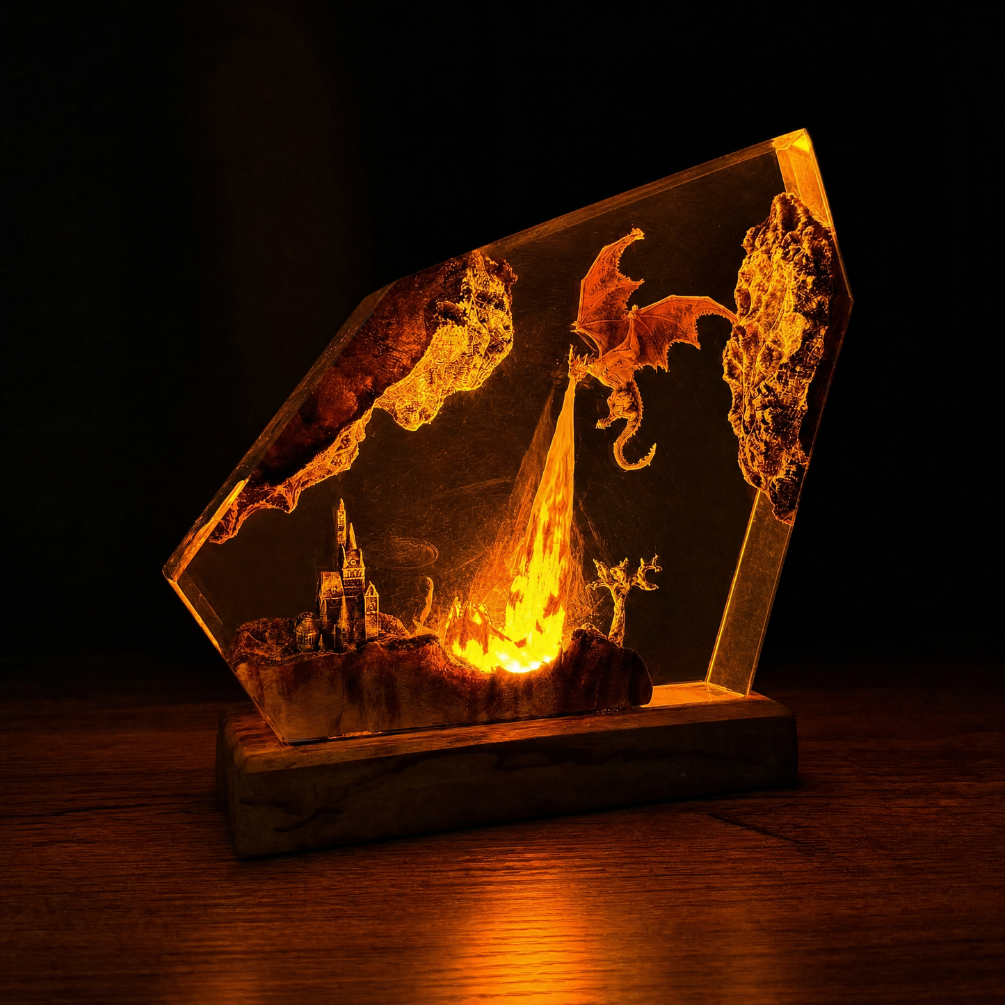 D&D Dragon Resin Lamp